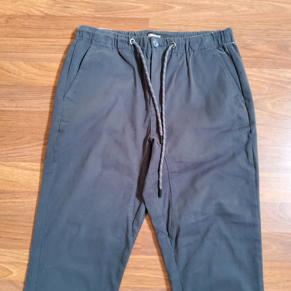 Commerce Men's Twill Chino Jogger Casual Pants Size M Grey New - Picture 5 of 12